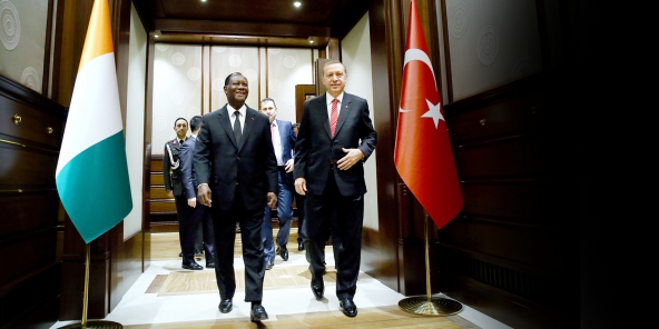Alassane Ouattara et Recep Tayyip Erdogan à Ankara 26 mars 2015