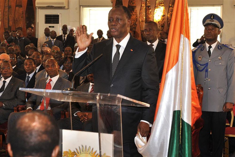 Le President prête serment à Yamoussoukro.