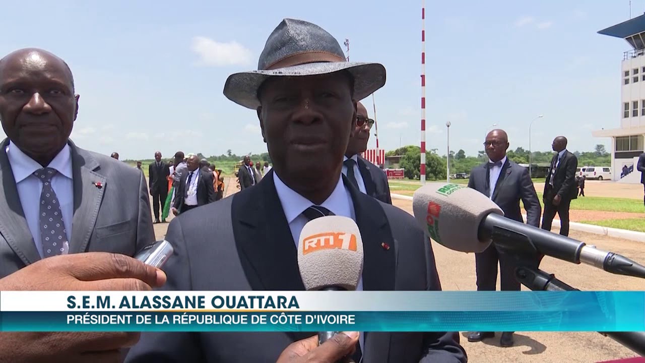 Arrivée du Président Ouattara à Yamoussoukro