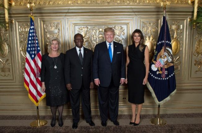 Le Président Donald Trump a recu à déjeuner ce mercredi 20 septembre 2017 reçoit neuf chefs d’État d’Afrique subsaharienne le Président Alassane Ouattara et Dominique Ouattara