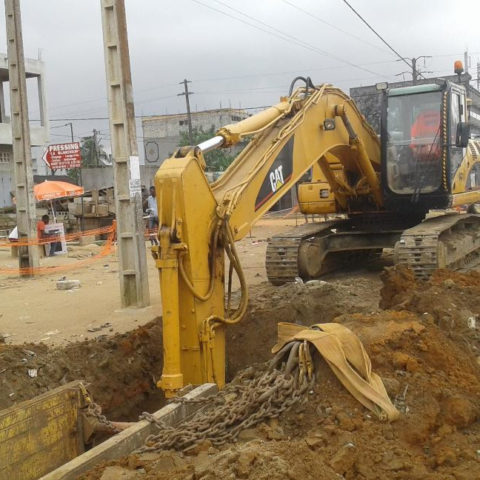 Travaux de renforcement de l’alimentation en eau potable de la ville d’Abidjan.