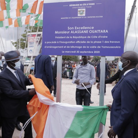 Inauguration de la voirie bîtumée de Yamoussoukro