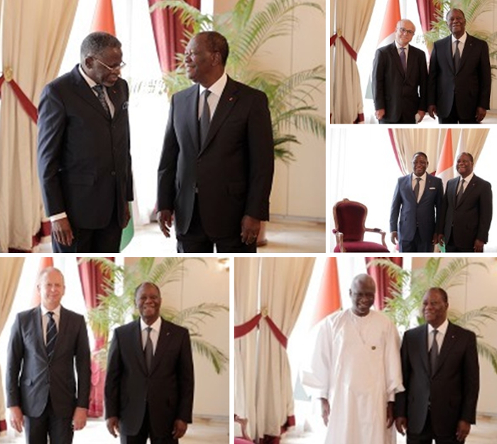Les lettres de créance des nouveaux ambassadeurs Français, Allemand, Guinéen, Sénégalais et Angolais