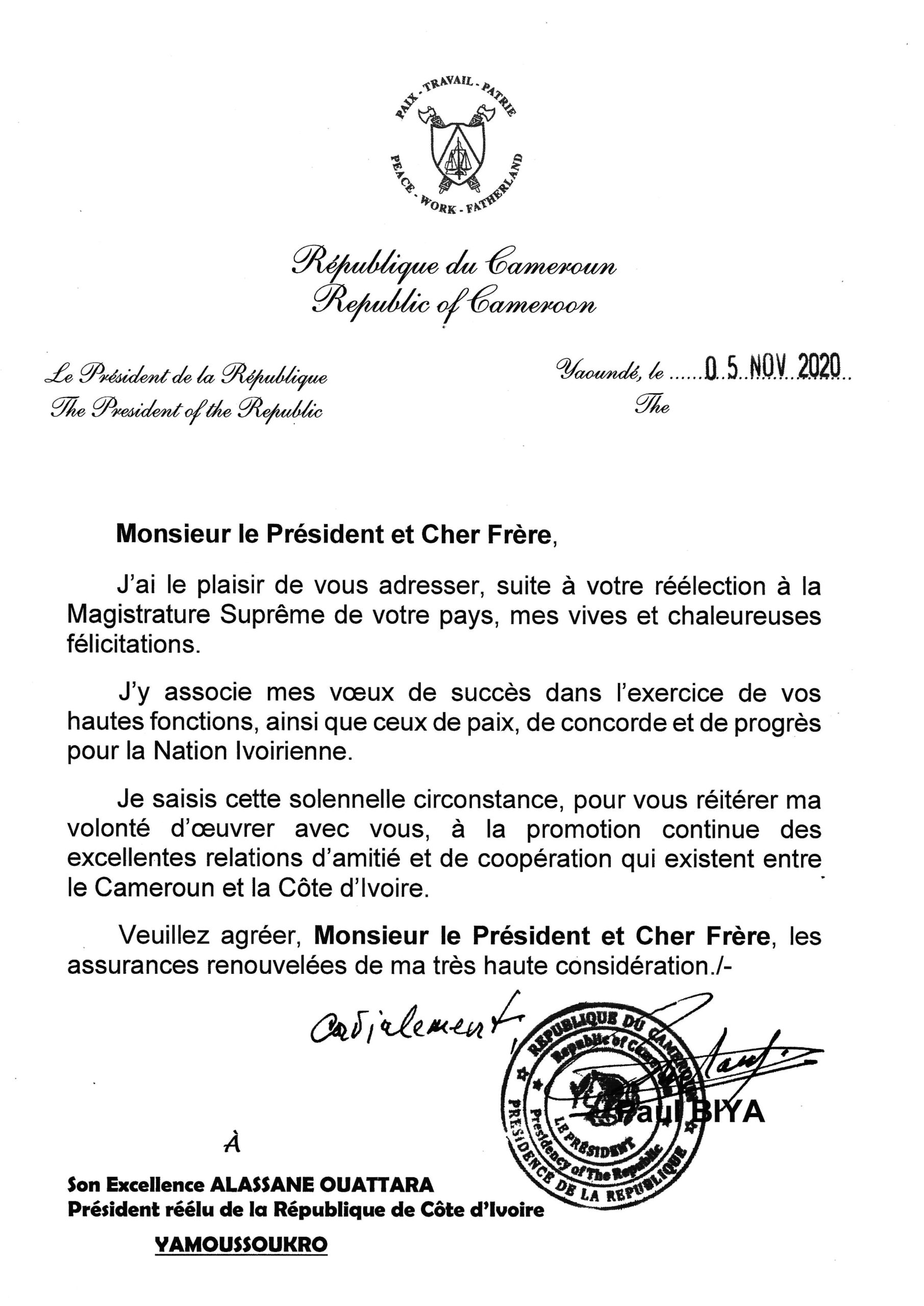 Felicitations_Paul_Biya_Ado_elections_2020_CIV_1