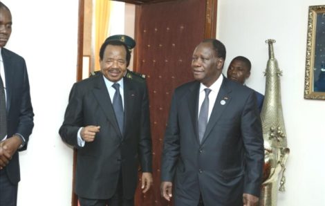 Paul Biya félicite Ouattara pour sa réélection
