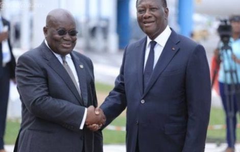Le Président Ghanéen Nana Addo félicite Ouattara pour sa réélection.