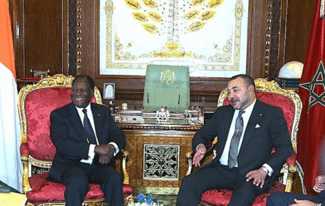 Sa majesté le Roi Mohammed VI félicite Alassane Ouattara pour sa réélection à la magistrature suprême.