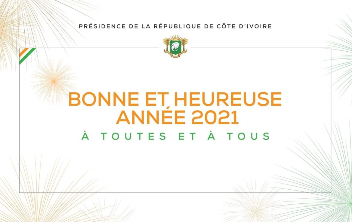 Voeux de bonne année 2021 du Président de la République, à toutes et à tous, SEM Alassane Ouattara.