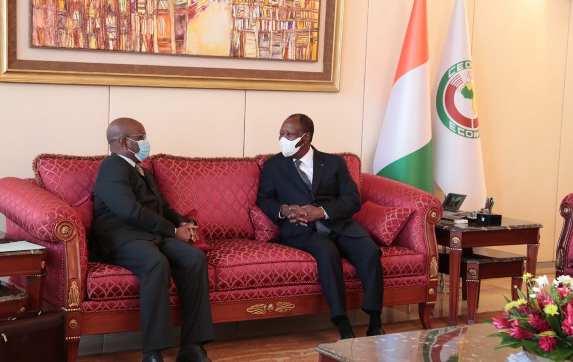 Le Chef de l’Etat a eu un entretien avec le Président de la commission de l’UEMOA, M. BOUREIMA Abdallah