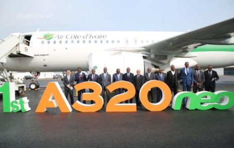 Transport aérien : Air Côte d’Ivoire réceptionne un Airbus A320Neo neuf à Abidjan.