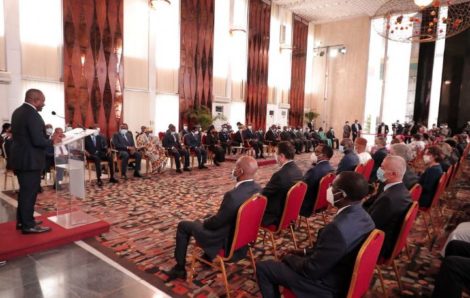 Côte d’Ivoire : le Corps Diplomatique présente ses Voeux de Nouvel An 2021 au Président de la République