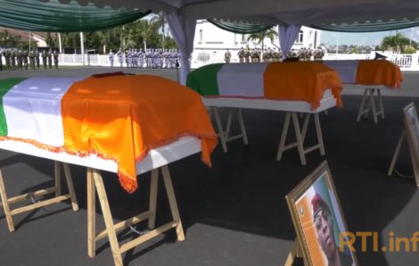 Attaque de Kafolo : L’hommage de Téné Birahima Ouattara, ministre d’État, ministre de La Défense, aux 3 soldats tués.