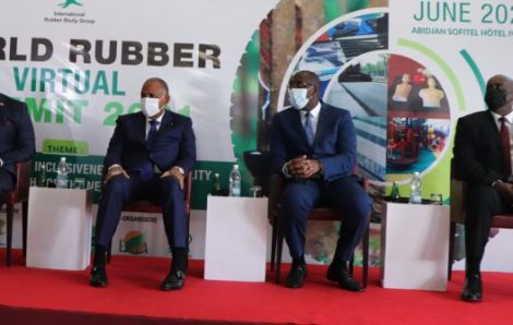 Allocution de SEM Aly Touré 11ème édition du Sommet mondial sur le caoutchouc à Abidjan (Côte d’Ivoire).