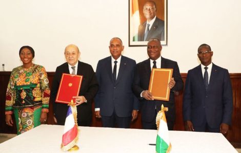 Gestion de l’Académie Internationale de lutte contre le terrorisme de Jacqueville : la Côte d’Ivoire et la France signent une convention.