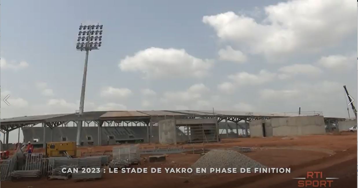 Côte d’Ivoire/CAN 2023 – La construction du stade de Yamoussoukro achevée à 50 %.