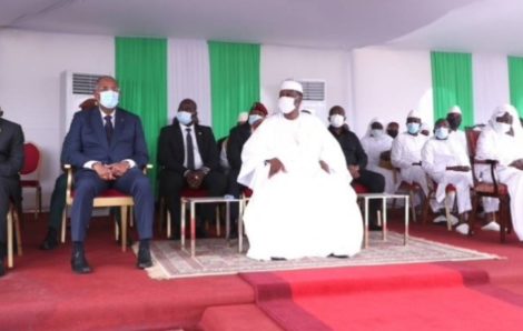 Côte-d’Ivoire : Levée de corps de Hadja Ouorokia Mariame épouse Lanzény Coulibaly, le Président Ouattara vient s’incliner.