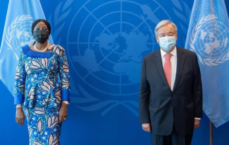 76ème Assemblée générale de l’ONU : La Ministre Kandia Camara exprime la gratitude du Président de la République à Antonio Guterres.