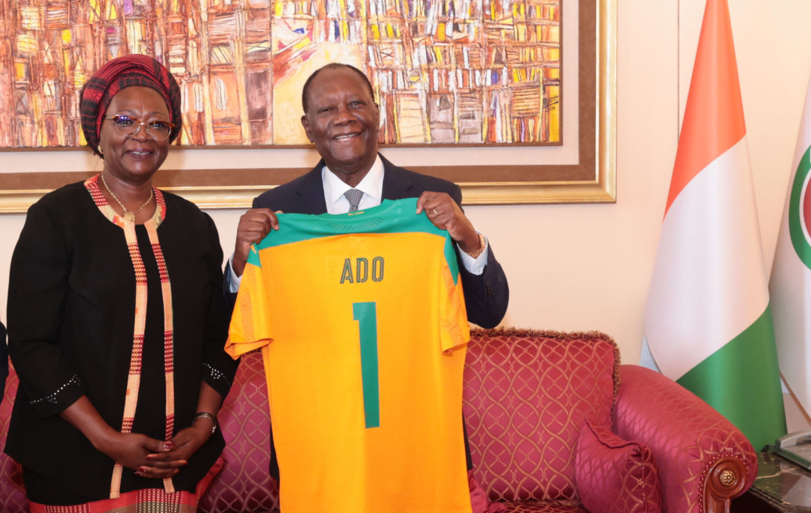 Le Chef de l’Etat a échangé avec la Présidente du Comité de Normalisation de la Fédération Ivoirienne de Football.