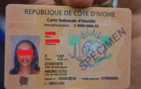 Les cartes d’identité de 2009 en Côte-d’Ivoire restent valables jusqu’au 31 mars 2022.