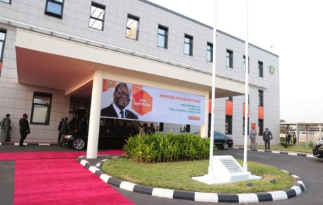 Inauguration par le Président de la République SEM Alassane Ouattara de la nouvelle Chancellerie de la Côte d&rsquo;Ivoire au Nigéria.