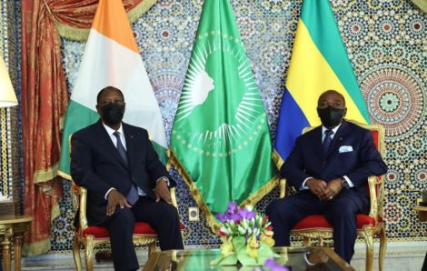 Arrivée du Président de la République Alassane Ouattara à Libreville pour une visite d’amitié et de travail.