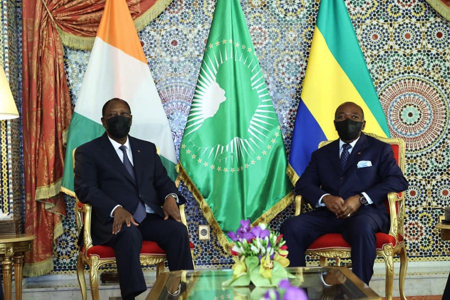 Arrivée du Président de la République Alassane Ouattara à Libreville pour une visite d’amitié et de travail.
