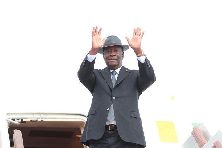 Ouattara en visite d’amitié et de travail au Gabon (17/01/2022).