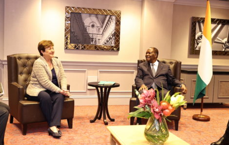Le Chef de l’Etat a eu entretien avec la Directrice Générale du Fonds Monétaire International, à Bruxelles.