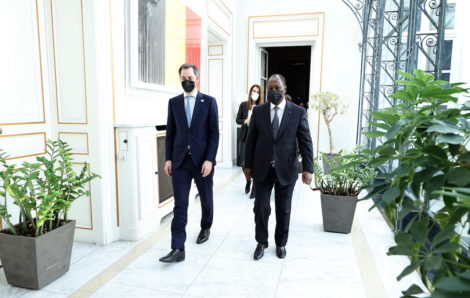 Le Chef de l’Etat a eu entretien avec le Premier Ministre de Belgique, à Bruxelles.