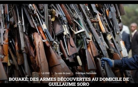Sureté de l’Etat : des armes et munitions découvertes au domicile de l’ex-PAN à Bouaké.