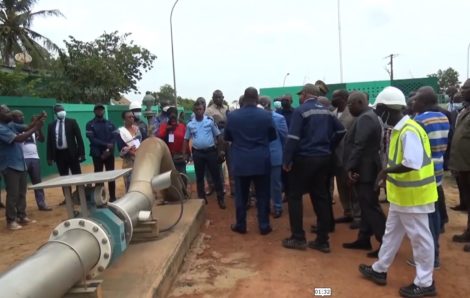 CAN 2023 : le ministre Laurent Tchagba visite les installations hydrauliques de San-Pedro.
