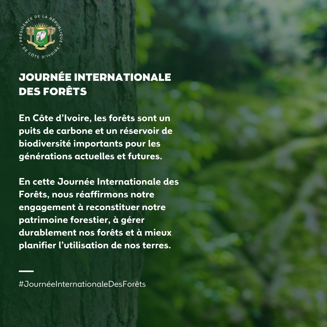 Journée Internationale des forêts (le tweet du Président de la Répulique).