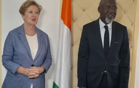 Le ministre Alcide Djédjé reçoit Gillian Triggs, haut commissaire adjoint des nations unies pour les réfugiés