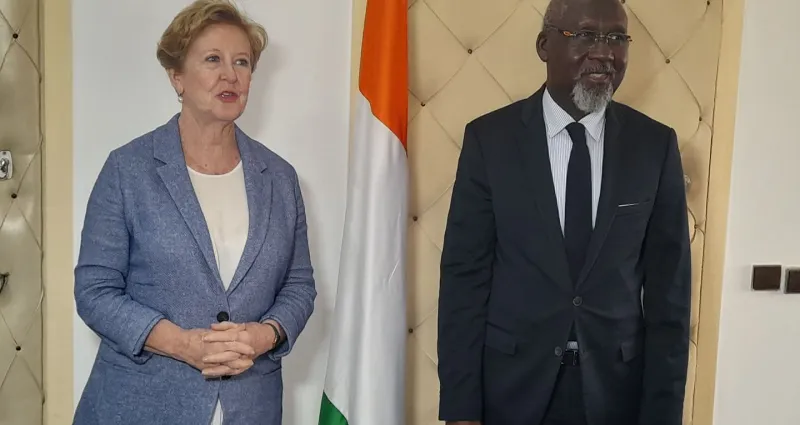 Le ministre Alcide Djédjé reçoit Gillian Triggs, haut commissaire adjoint des nations unies pour les réfugiés