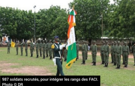 Bouaké – Défense du territoire, lutte contre le terrorisme : 987 nouveaux soldats en renfort.