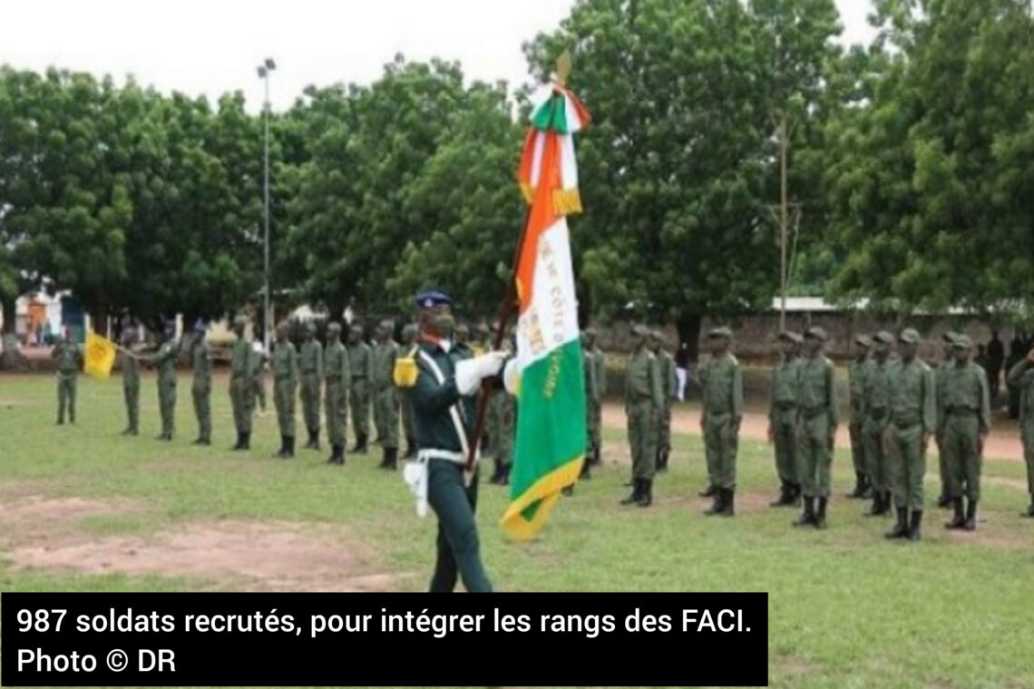 Bouaké – Défense du territoire, lutte contre le terrorisme : 987 nouveaux soldats en renfort.