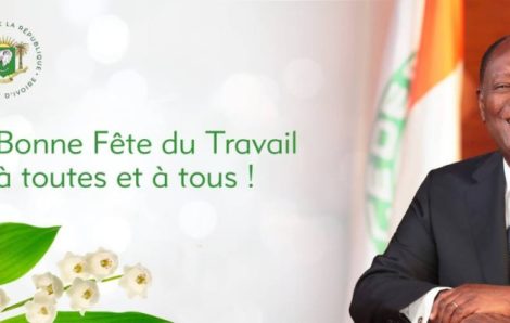 Fête du travail 2022 : Alassane Ouattara salue l’abnégation des travailleurs dans la réalisation des performances économiques.