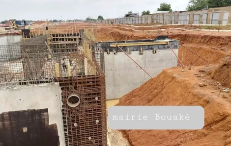 Bouaké : les travaux du grand marché avancent.