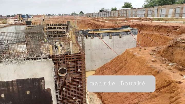 Bouaké : les travaux du grand marché avancent.