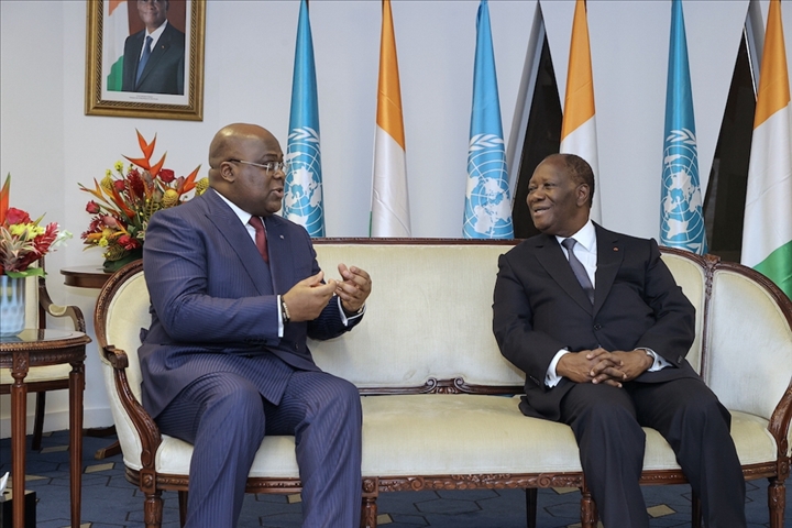 Entretien du Président de la République, avec le Président de la République Démocratique du Congo.