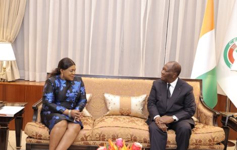 Entretien du Président de la République avec la Présidente de l’Assemblée Nationale du Togo.