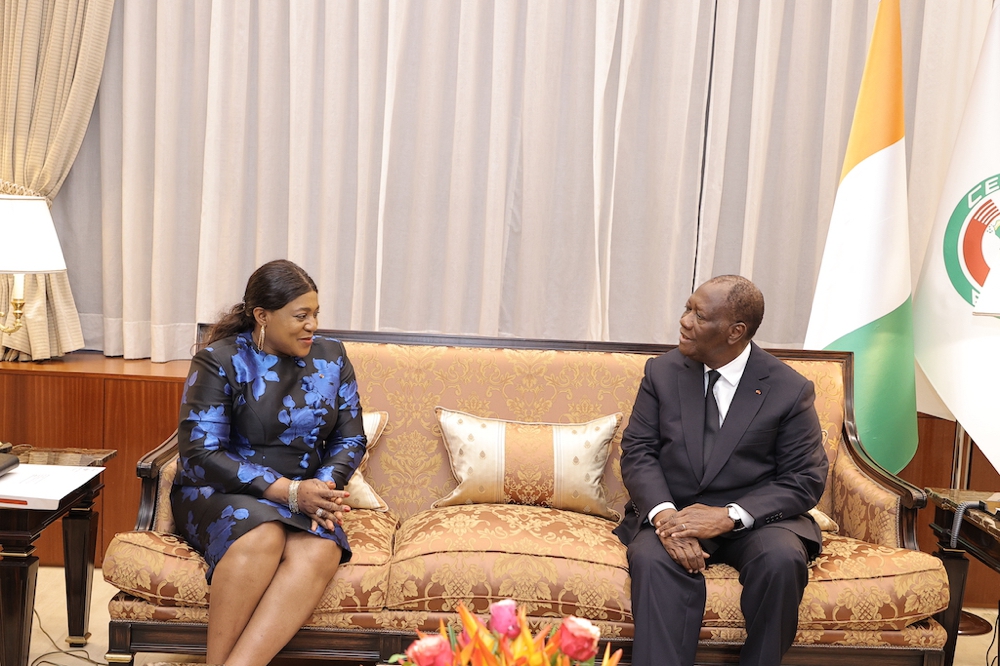 Entretien du Président de la République avec la Présidente de l’Assemblée Nationale du Togo.