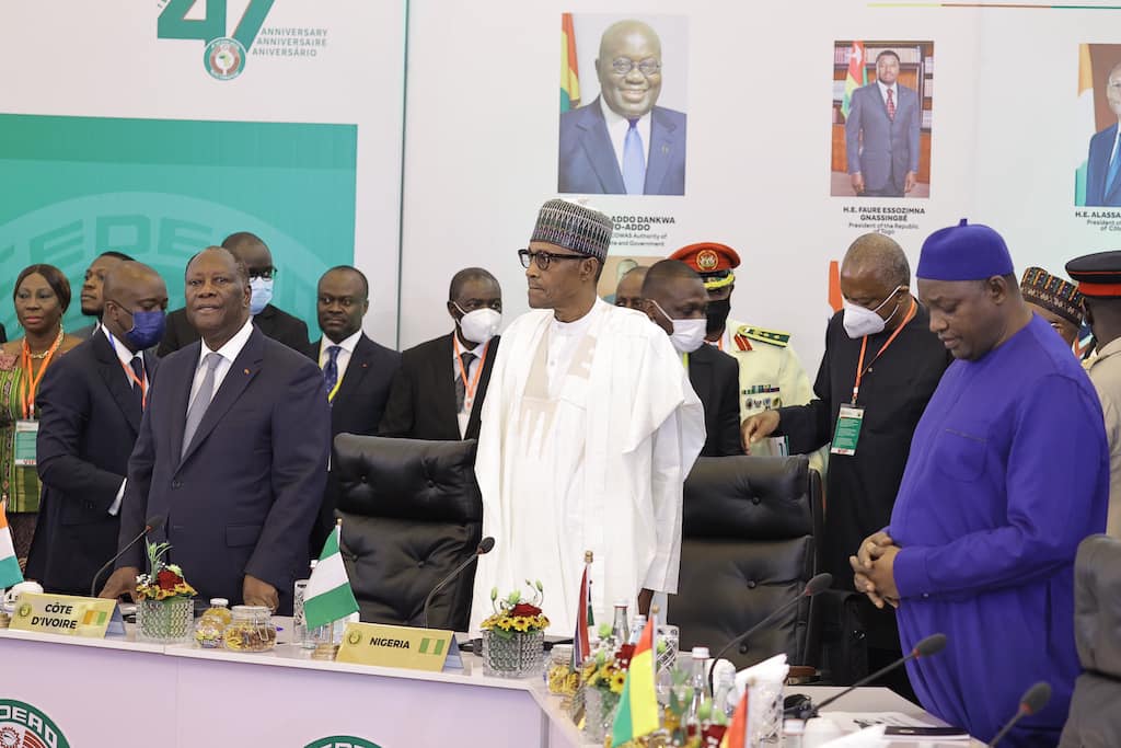 Sommet extraordinaire de la conférence des Chefs d’Etat et de gouvernement sur la situation au Mali, en Guinée, et au Burkina Faso.