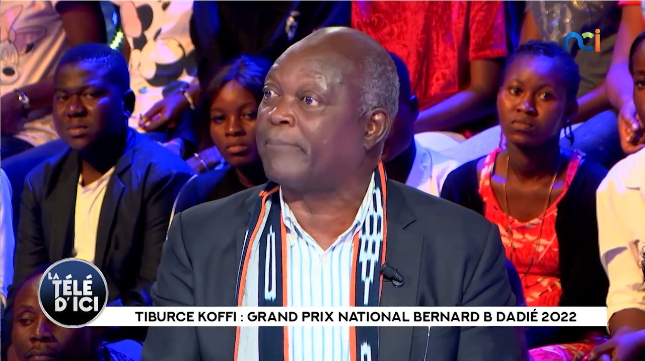 Tiburce Koffi : grand prix national Bernard B Dadié 2022 invité à l’émission « La Télé d’Ici du 24 mai 2022 ».