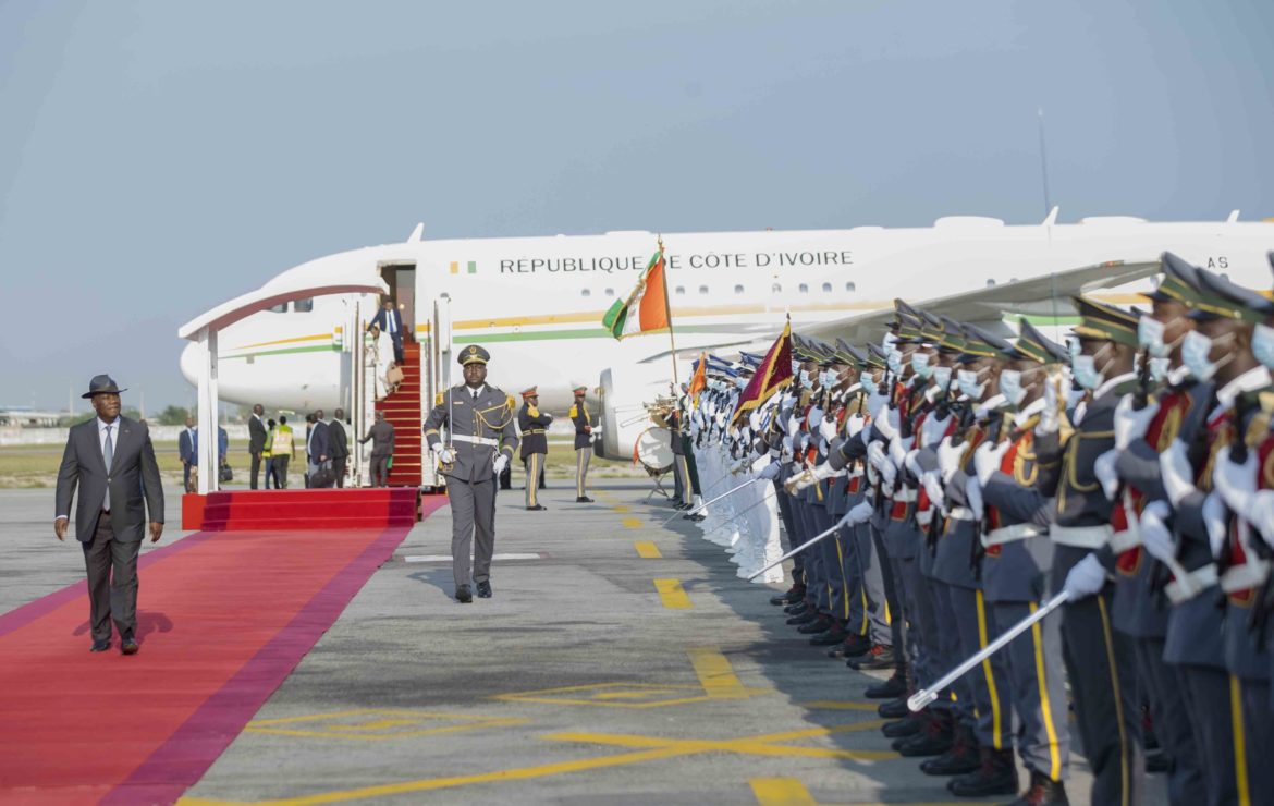 Alassane Ouattara de retour à Abidjan (30/07/2022).