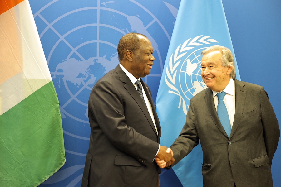 Le Président de la République, SEM Alassane Ouattara, s’est entretenu avec le Secrétaire Général des Nations Unies, António Guterres.