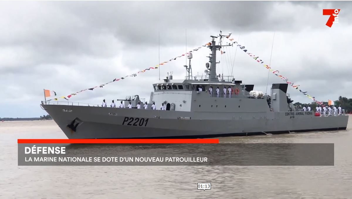 Défense : la Côte d’Ivoire renforce son arsenal maritime avec un Patrouilleur P400, ses caractéristiques.