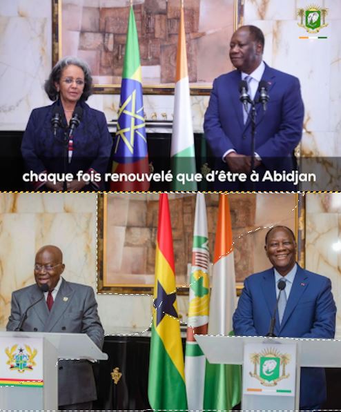 Le Chef de l’Etat a eu des entretiens avec les Présidents de l’Ethiopie et du Ghana.