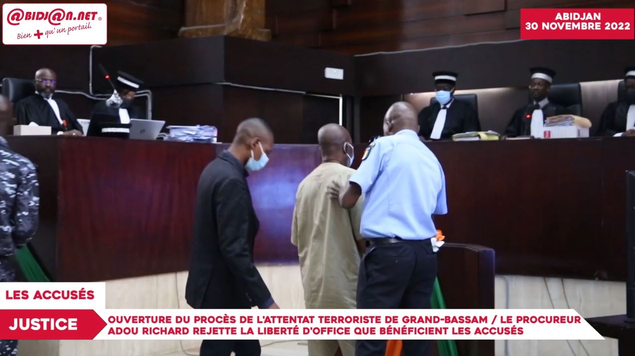 Côte d’Ivoire : ouverture du procès de l’attentat terroriste de Grand-Bassam au tribunal criminel d’Abidjan.