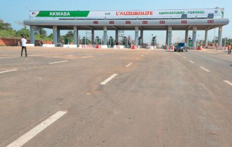 Côte d’Ivoire : le poste à péage Yamoussoukro-Tiébissou sera mis en service lundi prochain à 1000 à 2000 Fcfa.